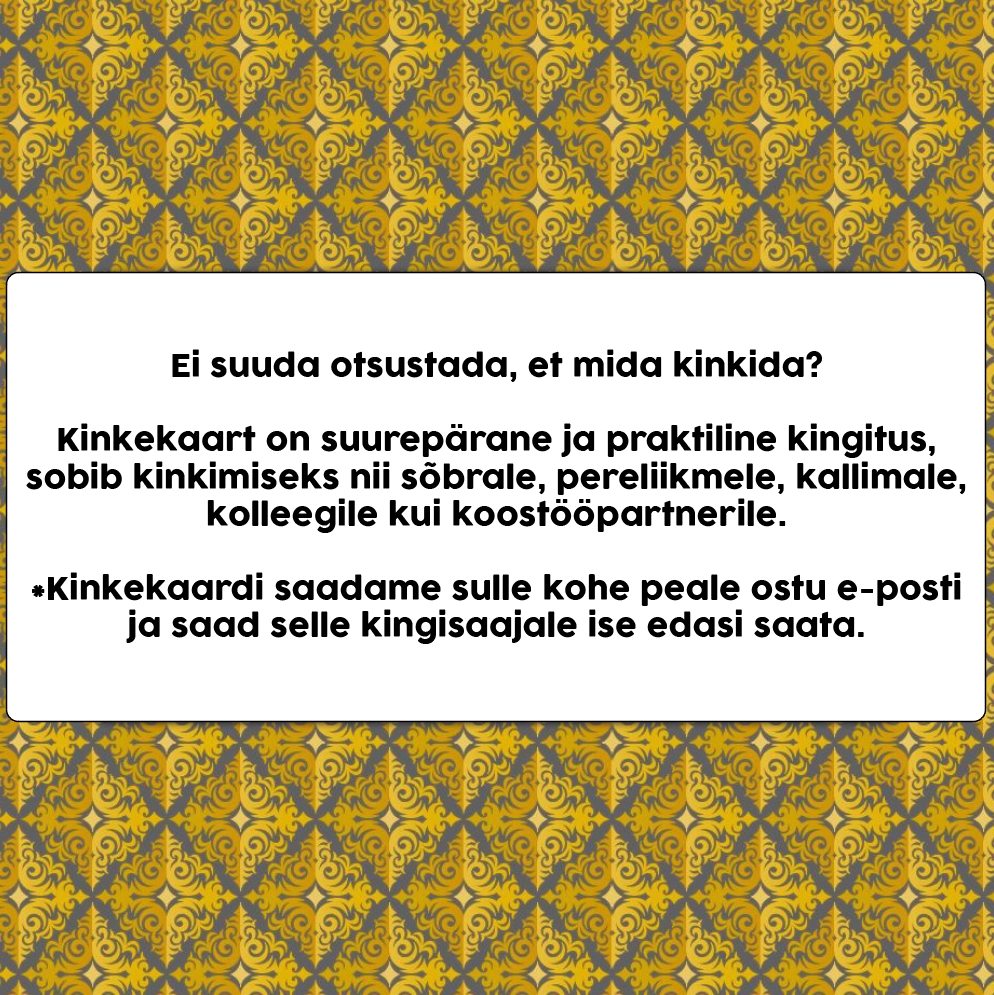 SinuNimega.ee kinkekaart